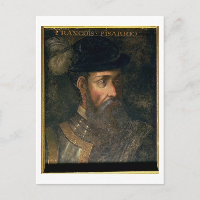 Portrait of Francisco Pizarro (c.1478-1541) Spanis Postcard (Front)