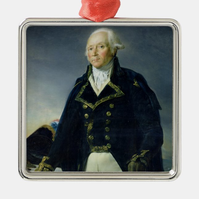 Portrait of Francois-Christophe Kellermann Metal Ornament (Front)