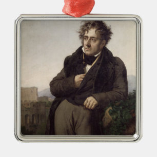 Portrait of Francois Rene Vicomte de Metal Ornament