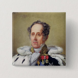 Portrait of Francois Vicomte de Chateaubriand 2 Inch Square Button
