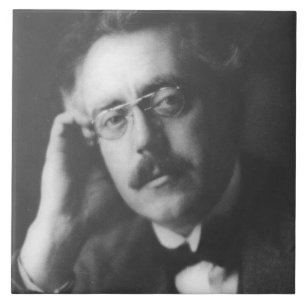 Portrait of Frank Bridge (1879-1941) (b/w photo) Tile