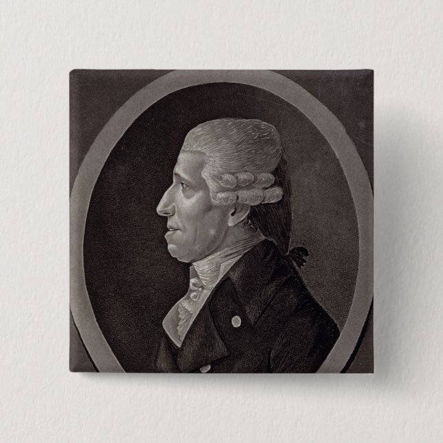 Portrait of Franz Joseph Haydn 2 Inch Square Button (Front)