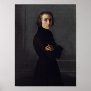 Portrait of Franz Liszt 1839 Poster