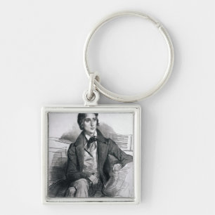Portrait of Franz Liszt August 1832 Keychain
