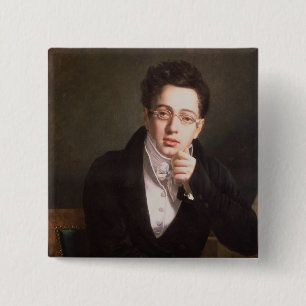 Portrait of Franz Schubert , Austrian composer 2 Inch Square Button