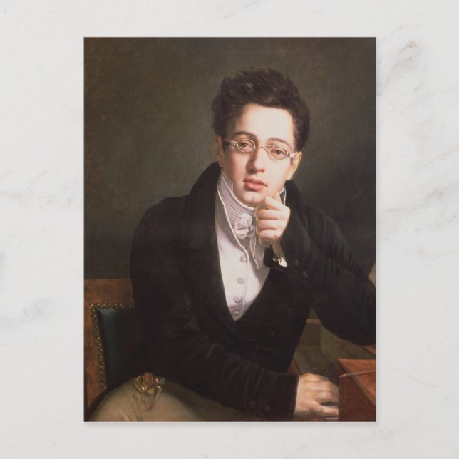 Portrait of Franz Schubert , Austrian composer Postcard (Front)