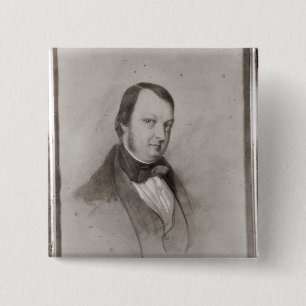Portrait of Frederic Chopin 2 Inch Square Button