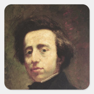Portrait of Frederic Chopin 2 Square Sticker