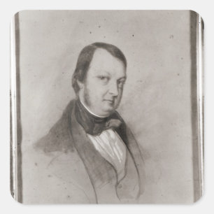 Portrait of Frederic Chopin Square Sticker