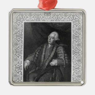 Portrait of Frederick North, Earl of Guildford Metal Ornament