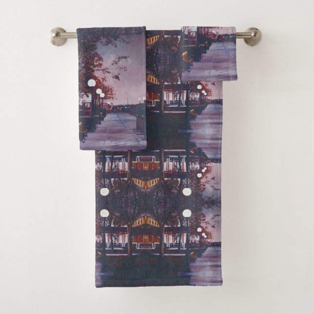 Portrait of Freedom, Ellis island Bath Towel Set (Insitu)