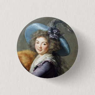 Portrait of French Lady 1 Inch Round Button