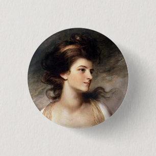 Portrait of French Lady 1 Inch Round Button