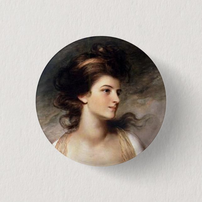 Portrait of French Lady 1 Inch Round Button (Front)