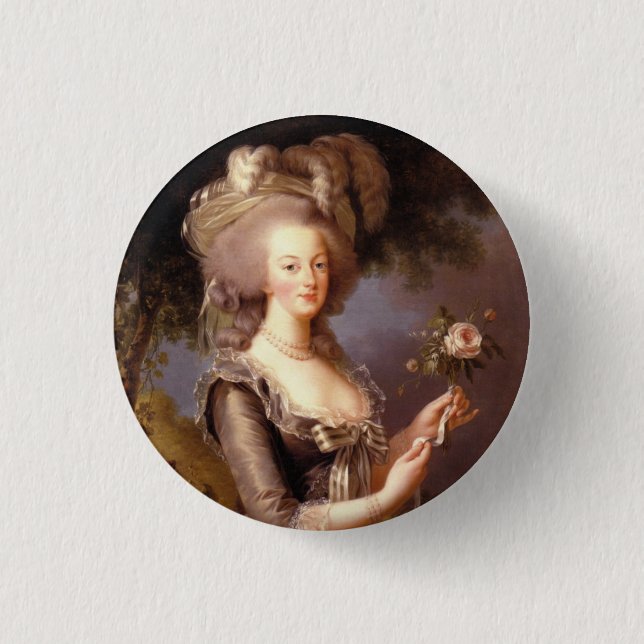 Portrait of French Queen, Marie Antoinette 1 Inch Round Button (Front)