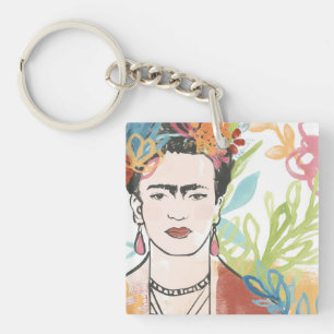 Portrait of Frida Kahlo Keychain