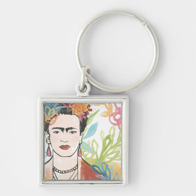 Portrait of Frida Kahlo Keychain (Front)
