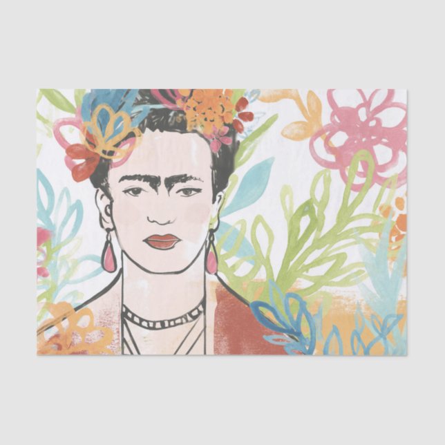 Portrait of Frida Kahlo Tissue Paper (Front)