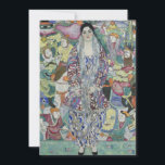 Portrait of Friederike Maria Beer by Gustav Klimt<br><div class="desc">Portrait of Friederike Maria Beer (1916) by Gustav Klimt is a vintage Victorian Era Symbolism fine art portrait painting. Friederike-Maria requested that Klimt paint her in a Viennese Workshop dress which she wore exclusively. Klimt decided that she should wear her fur coat inside out so that the decorative lining (also...</div>