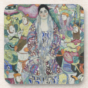 Portrait of Friederike Maria Beer by Gustav Klimt Coaster