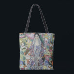 Portrait of Friederike Maria Beer by Gustav Klimt Tote Bag<br><div class="desc">Portrait of Friederike Maria Beer (1916) by Gustav Klimt is a vintage Victorian Era Symbolism fine art portrait painting. Friederike-Maria requested that Klimt paint her in a Viennese Workshop dress which she wore exclusively. Klimt decided that she should wear her fur coat inside out so that the decorative lining (also...</div>