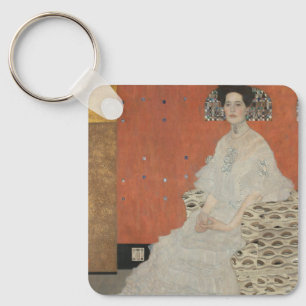 Portrait of Fritza Riedler by Gustav Klimt Keychain
