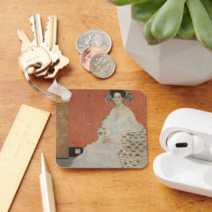 Portrait of Fritza Riedler by Gustav Klimt Keychain