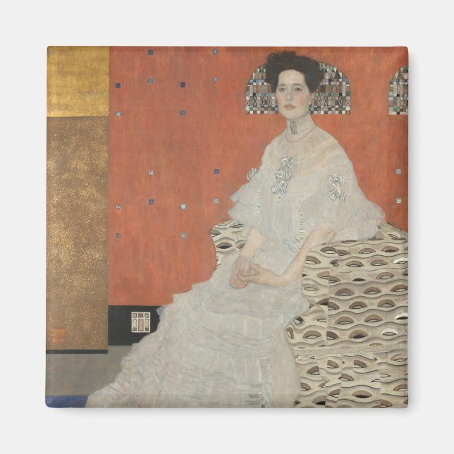 Portrait of Fritza Riedler by Gustav Klimt Magnet (Front)