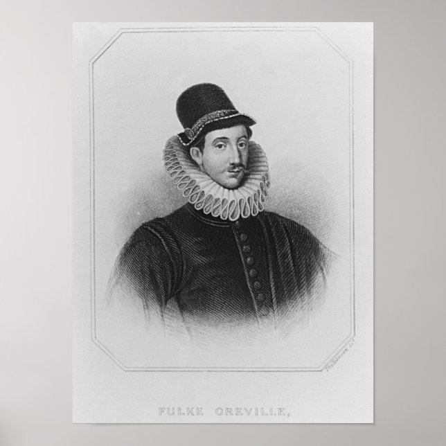 Portrait of Fulke Greville  1st Baron Brooke Poster (Front)