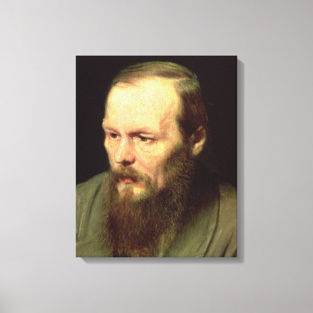 Portrait of Fyodor Dostoyevsky  1872 Canvas Print (Front)