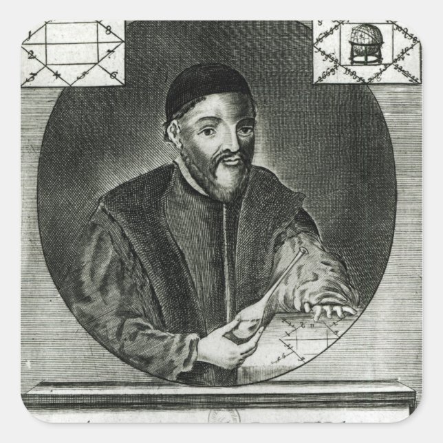 Portrait of Gabriel Fallopius Square Sticker (Front)