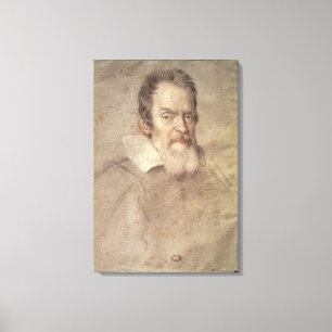Portrait of Galileo Galilei  Astronomer Canvas Print
