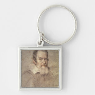 Portrait of Galileo Galilei  Astronomer Keychain
