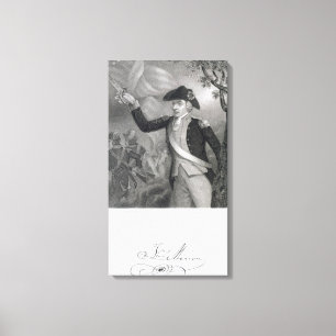 Portrait of General Francis Marion at the Battle o Canvas Print