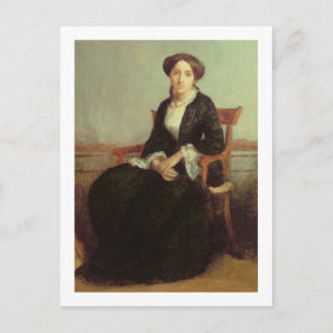 Portrait of Genevieve Celine, 1850 (oil on canvas) Postcard