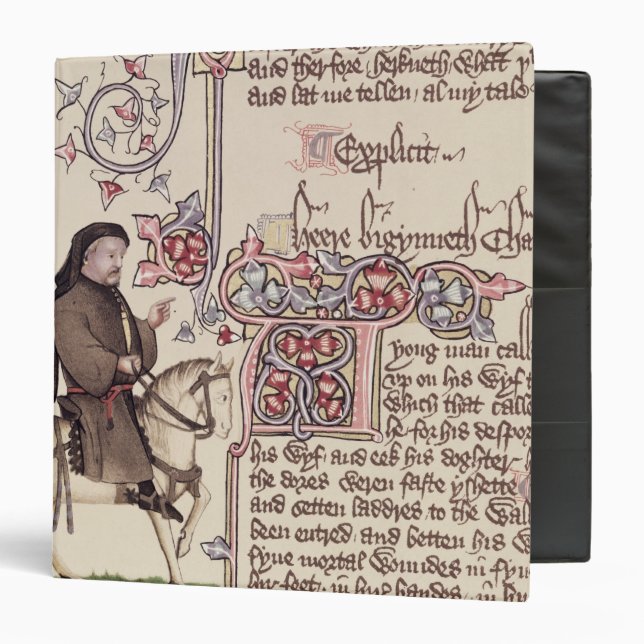 Portrait of Geoffrey Chaucer  facsimile from Binder (Front/Inside)