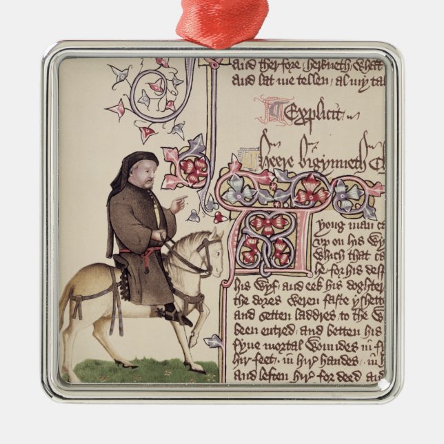 Portrait of Geoffrey Chaucer  facsimile from Metal Ornament (Front)
