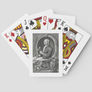 Portrait of Georg Dionysius Ehret (1710-70) engrav Playing Cards