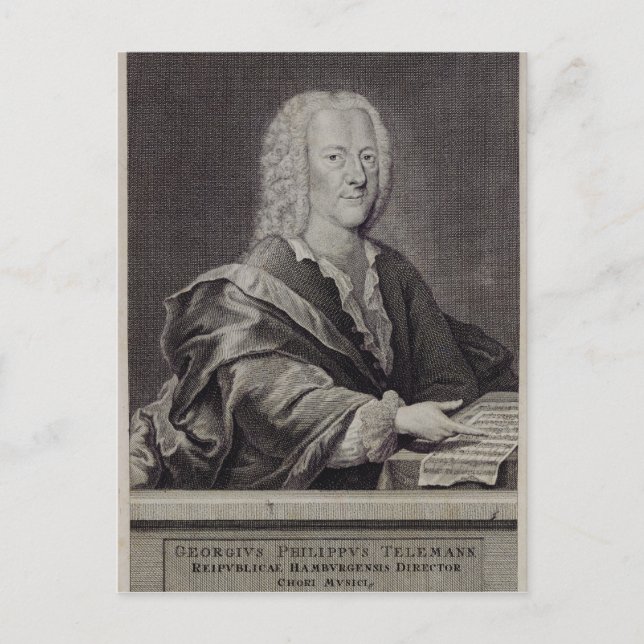 Portrait of Georg Philipp Telemann Postcard (Front)