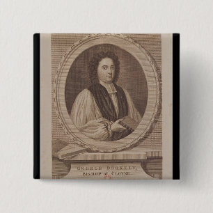 Portrait of George Berkeley  Bishop 2 Inch Square Button