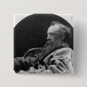 Portrait of George Frederick Watts 2 Inch Square Button