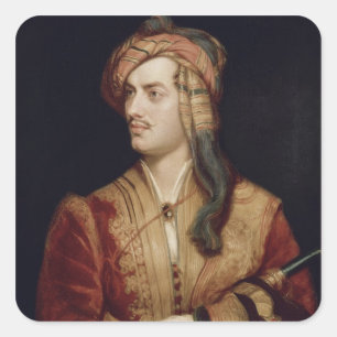 Portrait of George Gordon (1788-1824) 6th Baron By Square Sticker