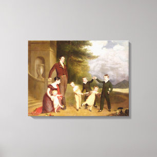 Portrait of George Granville Leveson-Gower and his Canvas Print