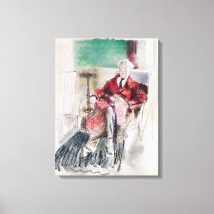 Portrait of George Moore c.1920 Canvas Print