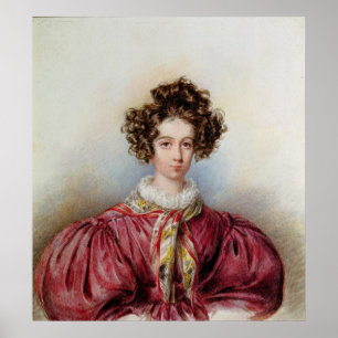 Portrait of George Sand  1830 Poster