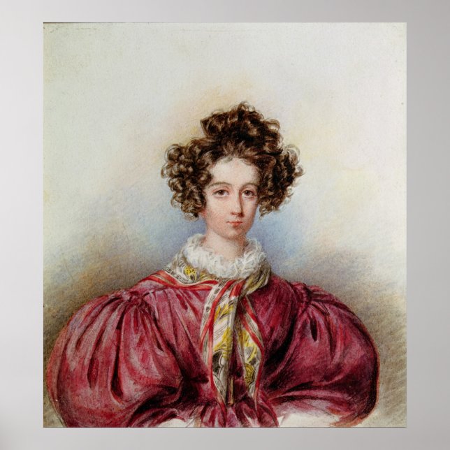 Portrait of George Sand  1830 Poster (Front)