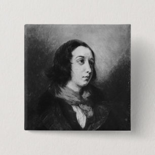 Portrait of George Sand, 1838 2 Inch Square Button