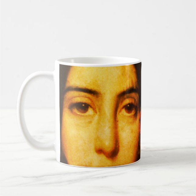 Portrait of George Sand by Auguste Charpentier Coffee Mug (Left)
