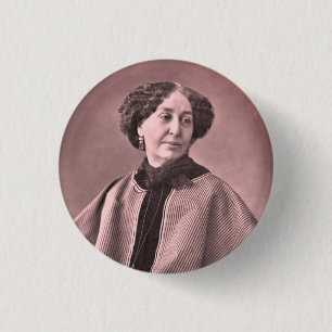 Portrait of George Sand by Nadar 1 Inch Round Button