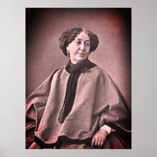 Portrait of George Sand by Nadar Poster (Front)
